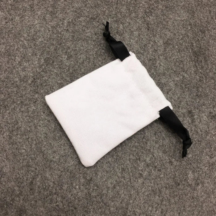 Piccoli sacchetti regalo in cotone bianco 5x7 cm 8x10 cm 9x12 cm Sacco bomboniera per caramelle per feste Borsa personalizzata con coulisse in mussola Custodia con logo per gioielli