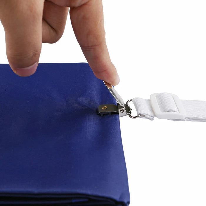 4 pezzi coprimaterasso elastico regolabile supporto angolare Clip elementi di fissaggio lenzuolo cinghie pinze reggicalze gancio chiusure ad anello 35