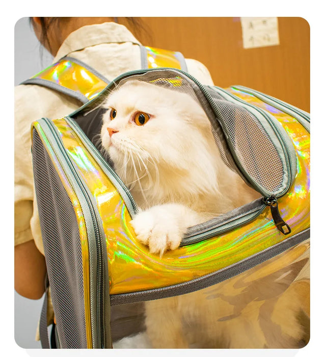 Borsa a tracolla da viaggio traspirante per zaino da trasporto per animali domestici per cani di piccola taglia