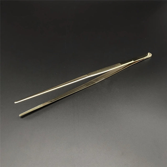 Pinzette per cucina e bar in acciaio inossidabile da 30 cm Pinze per alimenti Cucina Pinzette mediche Strumento da bar