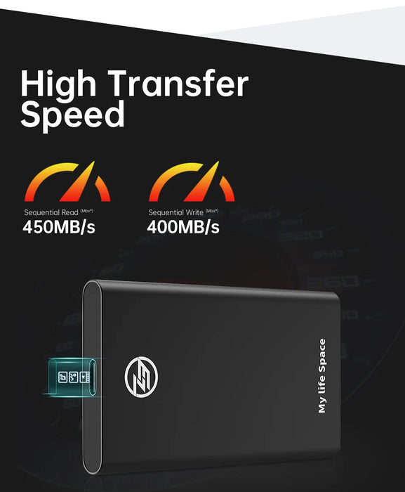 KingSpec Disco rigido SSD esterno 120 GB SSD 240 GB 480 GB Disco rigido esterno SSD portatile HDD da 1 TB per laptop con USB di tipo C 3.1