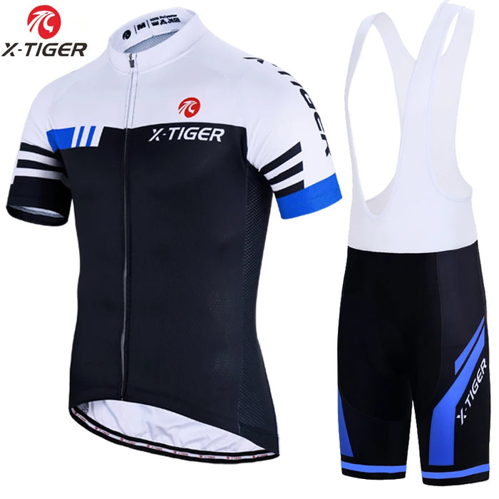 X-tiger Set da ciclismo Uniforme da bici Maglia da ciclismo estiva Set Maglie da bicicletta da strada Abbigliamento da bicicletta MTB Abbigliamento da ciclismo traspirante