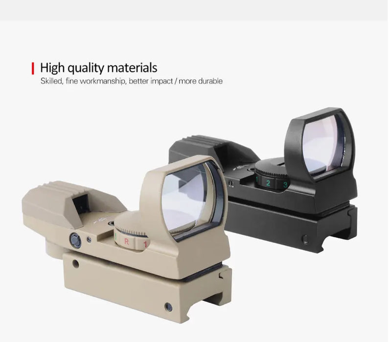 Hot 20mm Rail Cannocchiale da puntamento Ottiche da caccia Olografico Red Dot Sight Reflex 4 Reticolo Scope Collimatore Sight