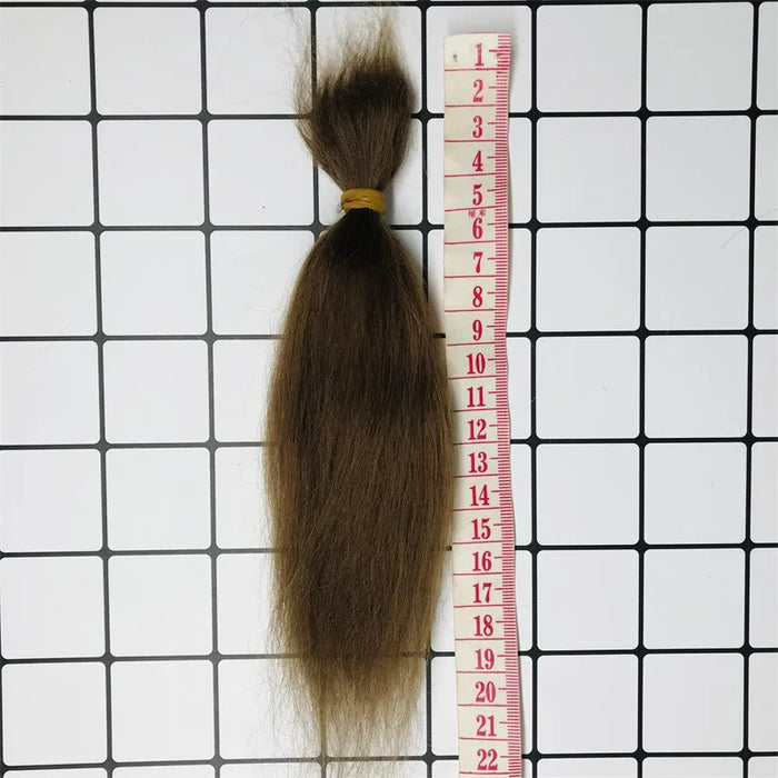 Capelli per bambola rinata in mohair puro al 100% con colore marrone scuro/oro adatti per parrucca per bambola rinata fai-da-te facile da lavare e radicare