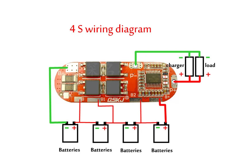 1S/2S/3S/4S/5S Li-Ion 18650 Caricabatteria al litio Modulo cella Lipo PCB BMS Scheda di protezione per motore di perforazione con bilanciamento