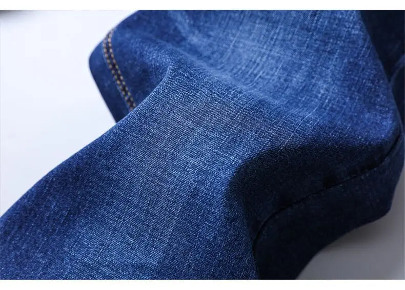 Jeans da lavoro alla moda da uomo Pantaloni jeans slim elasticizzati casual stile classico Pantaloni in denim di marca maschile Nero Blu