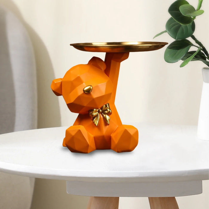 Portachiavi orso geometrico figurina ingresso artigianato resina decorazione scrivania caramelle articoli vari forniture per la casa per soggiorno di casa