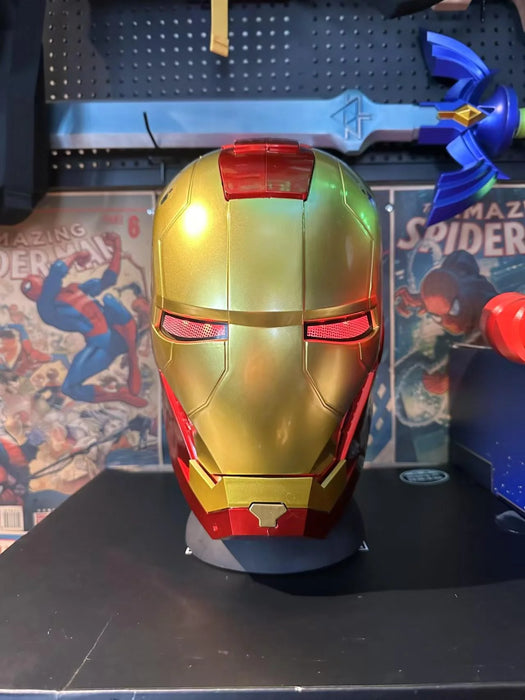 2025 New Iron Man Helmet Mk5 Jarvis Helmet Luminous Manual Opening And Closing Wearable Cool Children'S Cosplay Mask Toy Gift