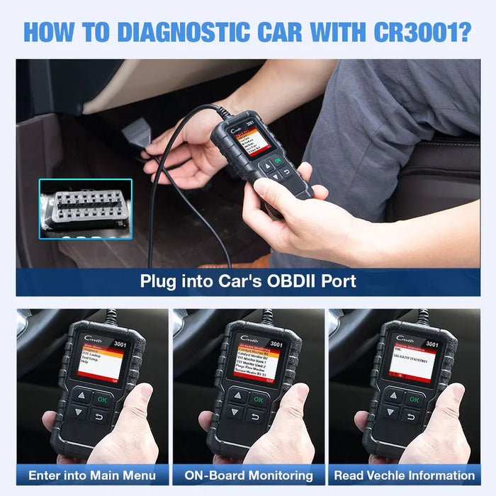 Launch X431 CR3001 Pieno Supporto OBDII/EOBD funzione Creader 3001 strumento diagnostico Multilingue PK CR319 OM123 scanner per lettore di codici