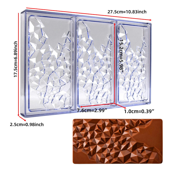 Stampo per cioccolato in policarbonato Stampi professionali per caramelle Bonbon Bar Stampo acrilico Dolciumi Cottura Pasticceria Utensili da forno