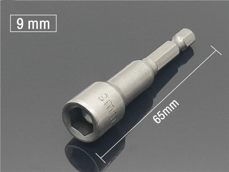 1PC Ugelli a manicotto con esagono incassato Forte set di driver per dadi magnetici Adattatore per punta da trapano Manicotto approvato dal vento Elettrico 6 8 10 13 17 19MM