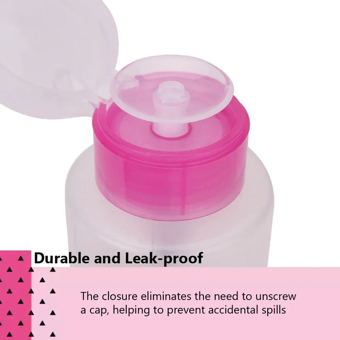 Mini dispenser per nail art da 75 ml, bottiglia vuota, gel acrilico, detergente per rimozione smalto, contenitore per liquidi, piccola pressione