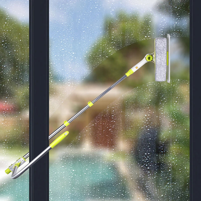 SDARISB strumento estensibile per la pulizia delle finestre 2 IN 1 spazzola per la pulizia delle finestre raschietto IN Silicone strumenti tergicristallo 180 detergente per la pulizia girevole