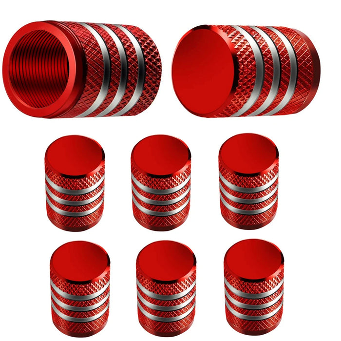 8Pc Cappucci per valvole per pneumatici Copri stelo per cerchioni Tappo per ruota automatico antipolvere Cappucci per capezzoli in lega di alluminio per auto e moto Bici