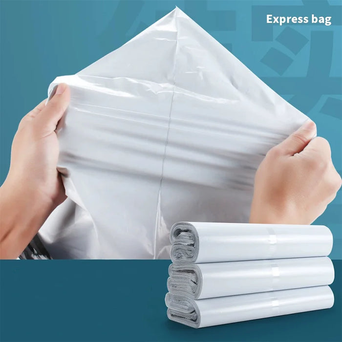 Sacchetti per buste di spedizione sacchetto di immagazzinaggio per buste Express in plastica sacchetti postali di colore bianco grigio sacchetto per corriere con sigillo autoadesivo