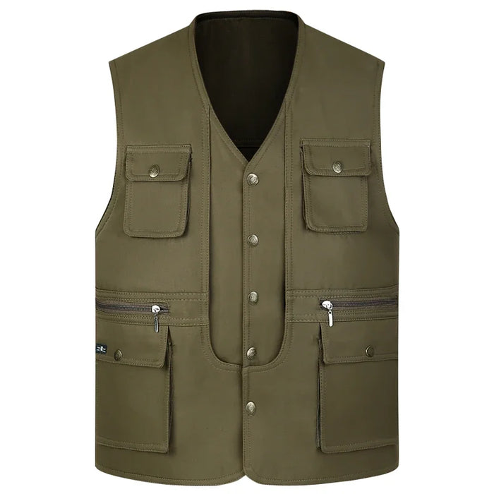2021 uomo multi-tasca gilet classico maschio senza maniche scarico solido cappotto gilet da lavoro fotografo tattico gilet in rete giacca