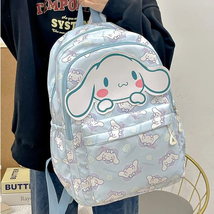 Anime Sanrio peluche Cinnamoroll zaino bambini ragazza ragazzo nero blu zainetto Kawaii studente borsa da scuola Computer grande regalo