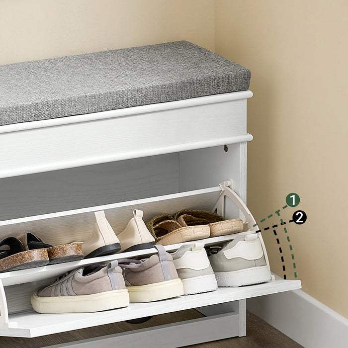 SoBuy FSR82-K Scarpiera Scarpiera con patta Panca per scarpe con cuscino del sedile cassettiera per scarpe Panca BHT circa: 60x51x24 cm