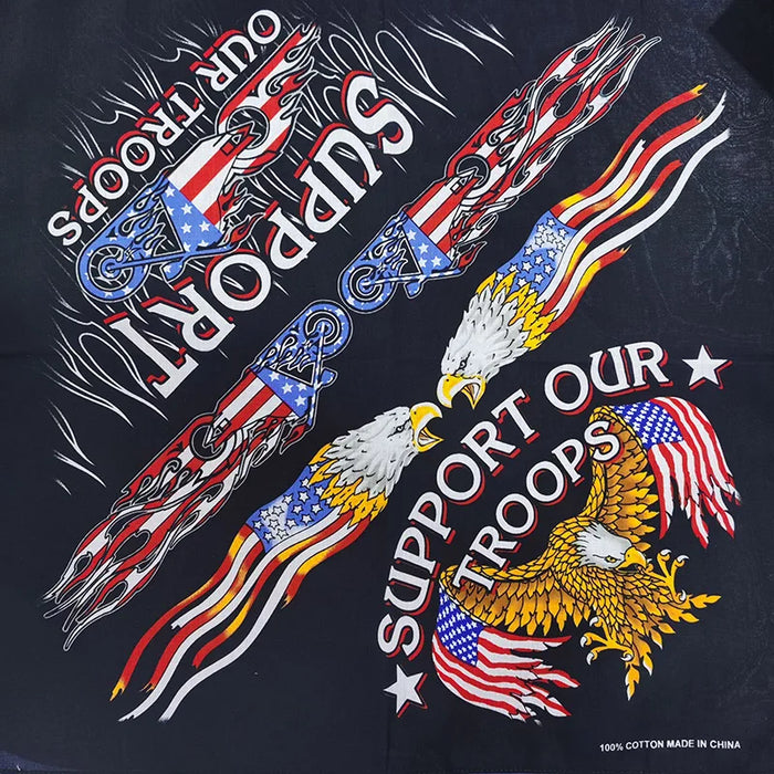 Nuovo Design Moda Hip Hop 100% Cotone Teschio Bandana Sciarpa Quadrata Nero Paisley Fascia per Bicicletta per Donne/Uomini/Ragazzi/Ragazze