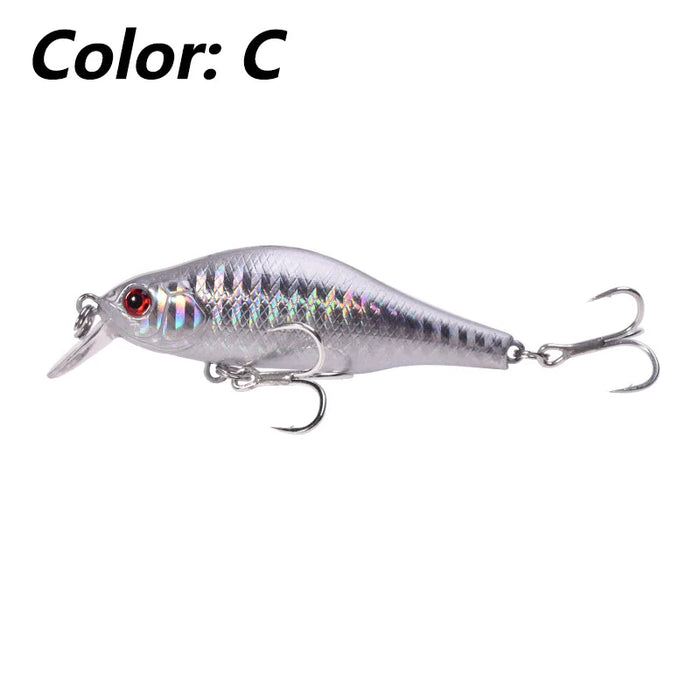 1Pc 8cm 9g Minnow Richiamo di Pesca Galleggiante Wobblers Esca Dura Professionale Sistema di Equilibrio Della Gravità Jerkbait Pike Crankbait Swimbait