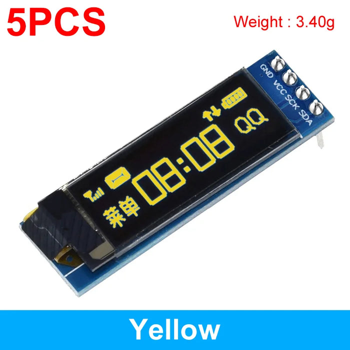 TZT Modulo OLED da 0,91 pollici Bianco/Blu OLED 128X32 OLED Modulo display LCD a LED 0,91 "IIC Comunicare per Arduino ROHS