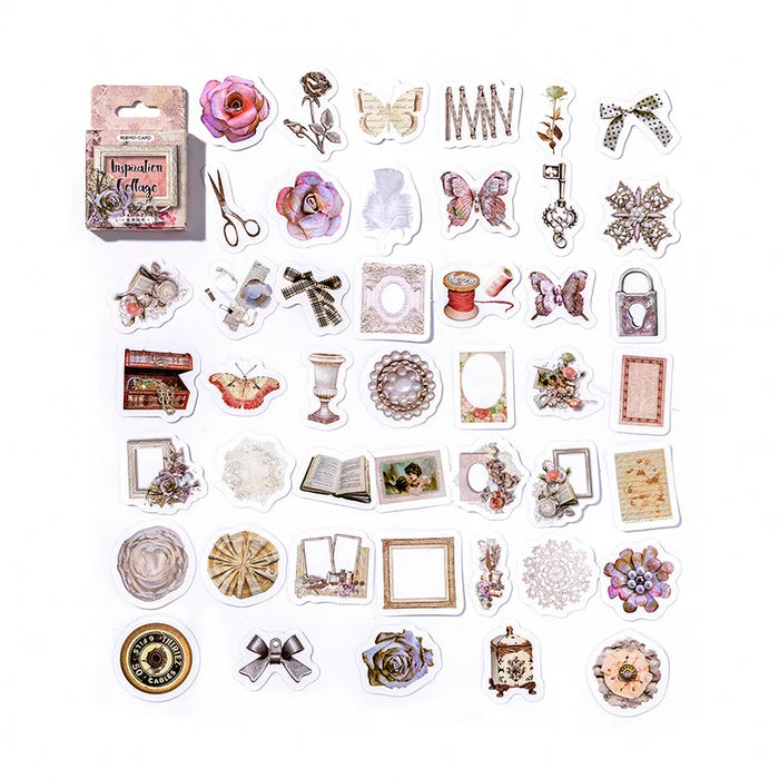 46 pezzi/pacco Viaggia da solo Mini adesivo di carta Decorazione album fai da te Diario Scrapbooking Etichetta adesiva Cancelleria Kawaii