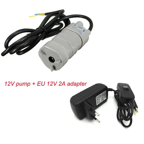 La migliore vendita 12V 24V 600L/H pompa dell'acqua sommergibile Dc ad alta pressione pompa dell'acqua micromotore a tre fili con adattatore