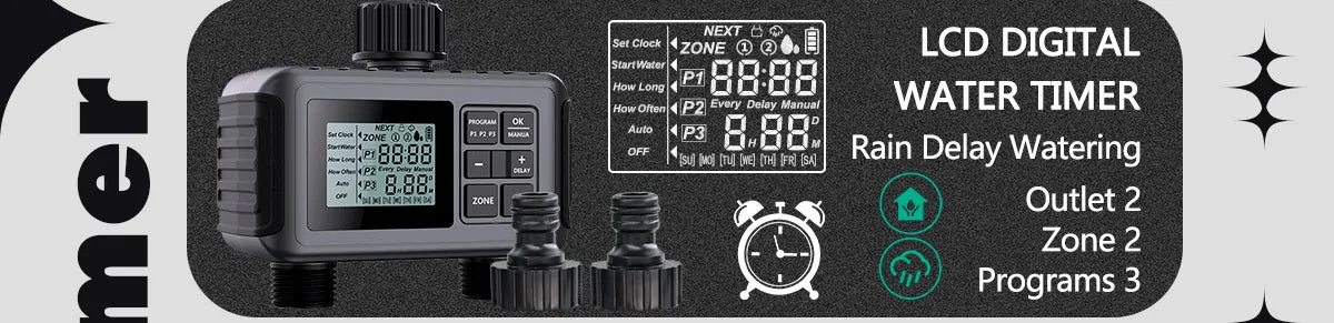 MUCIAKIE 50M-5M Sistema di irrigazione a goccia fai-da-te Irrigazione automatica Tubo da giardino Micro Kit di irrigazione a goccia con gocciolatori regolabili