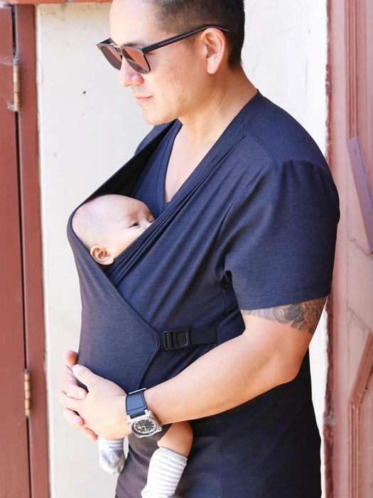 Donna incinta Top Sicurezza del bambino Canguro Tasca Carrier Vestiti di cotone Estate Madre Padre Babysitting Alimentazione Genitorialità T Shir