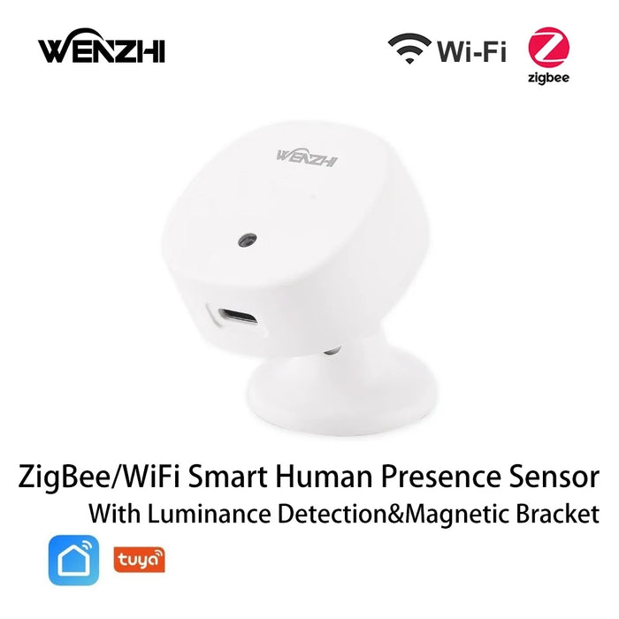 ZigBee/WiFi MmWave Radar sensore di presenza del corpo umano rilevamento del movimento con illuminamento Tuya Smart Life Home Assistant