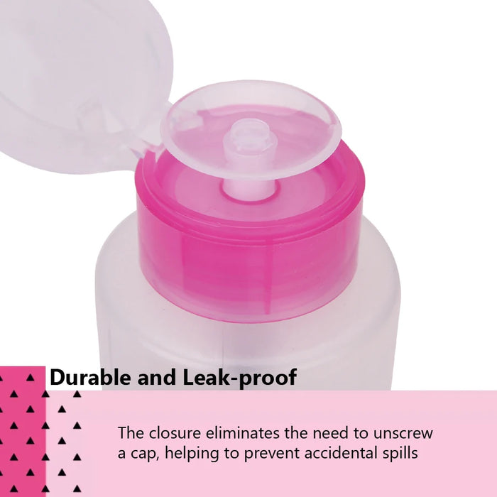 Mini dispenser per nail art da 75 ml, bottiglia vuota, gel acrilico, detergente per rimozione smalto, contenitore per liquidi, piccola pressione