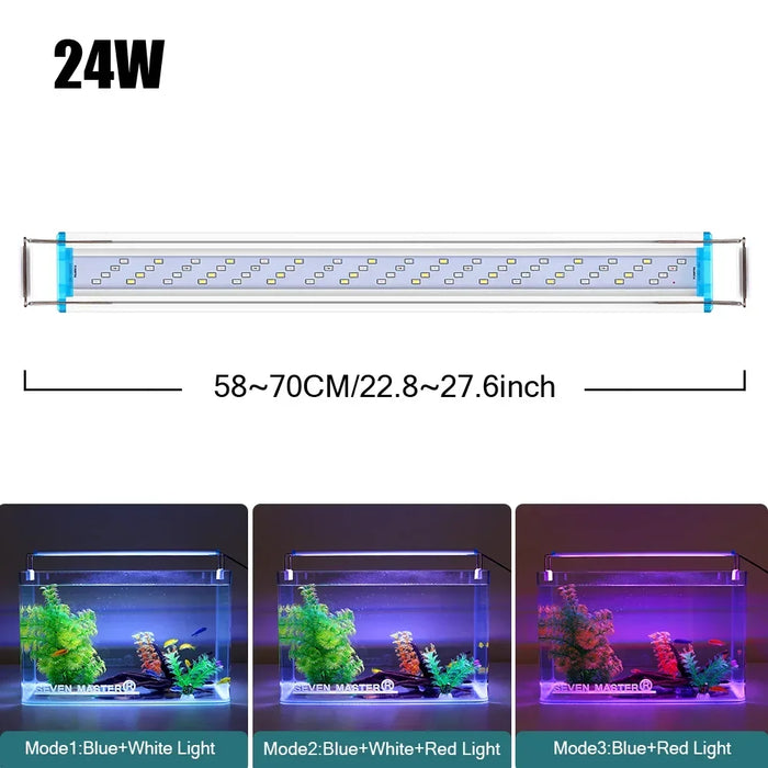 18-75 CM Super Sottile LED Acquario Illuminazione Pianta Acquatica Luce Estensibile Impermeabile Clip sulla Lampada Per Acquario 90-260 V