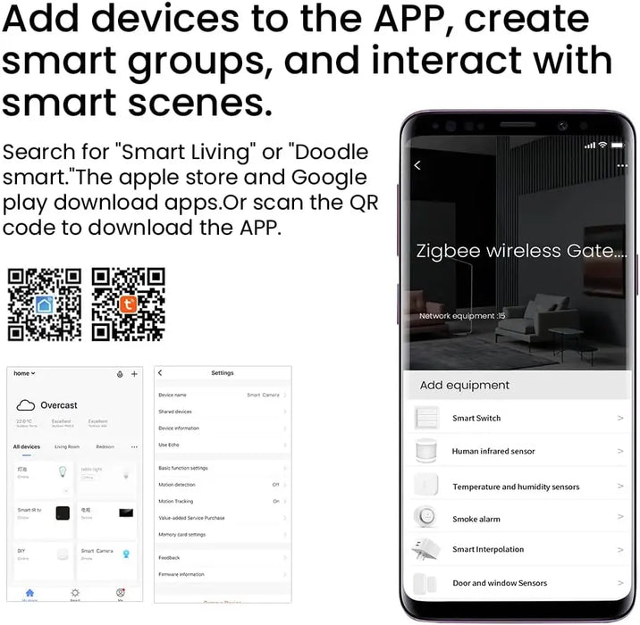 Tuya Zigbee 3.0 Gateway Hub Smart Home Wireless Bridge Smart Life APP dispositivo di automazione del telecomando funziona con Alexa Google