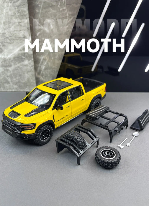 1:32 Dodge RAM 1000 TRX Mammoth Picku Modello di auto in lega Suono e luce Tirare indietro Giocattolo per bambini da collezione Regalo di compleanno