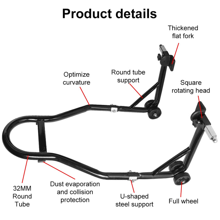 Supporto universale per moto Supporto per ascensore per moto Supporto per staffa per ruota posteriore Telaio di supporto Strumento di riparazione pneumatici