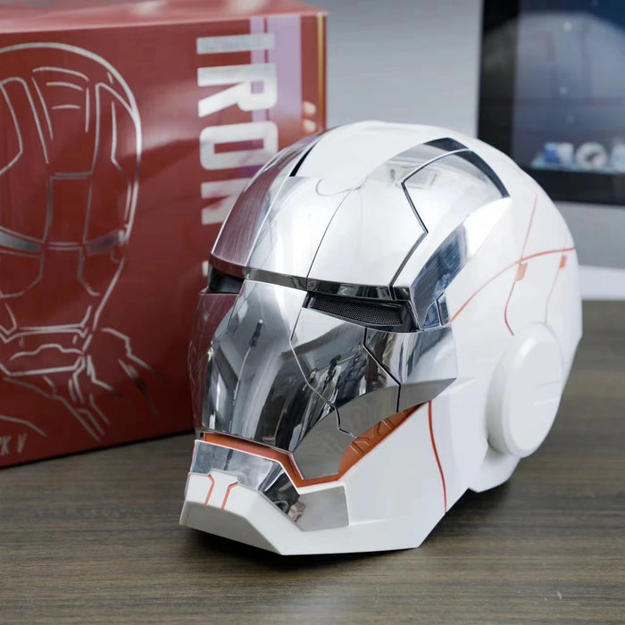 Nuovo AutoKing 1:1 Mk5 Iron Man Casco Cosplay Controllo Vocale Occhi con Modello di Luce Giocattoli per Adulti Elettrico Indossabile Regalo Di Natale
