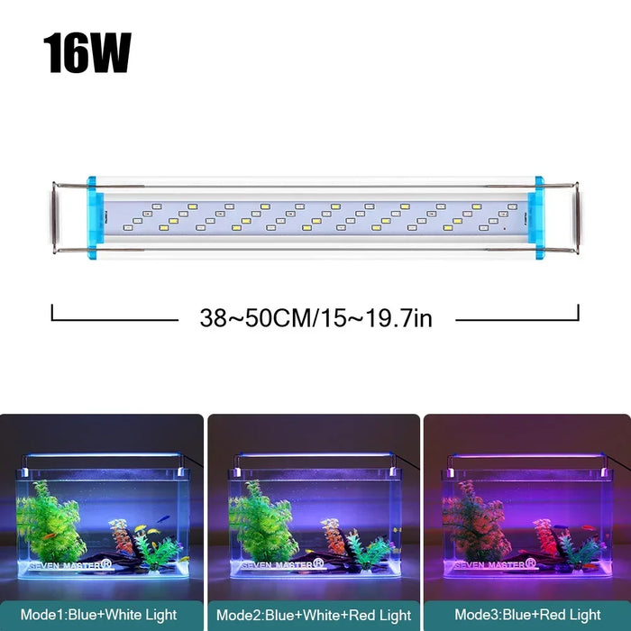 18-75 CM Super Sottile LED Acquario Illuminazione Pianta Acquatica Luce Estensibile Impermeabile Clip sulla Lampada Per Acquario 90-260 V