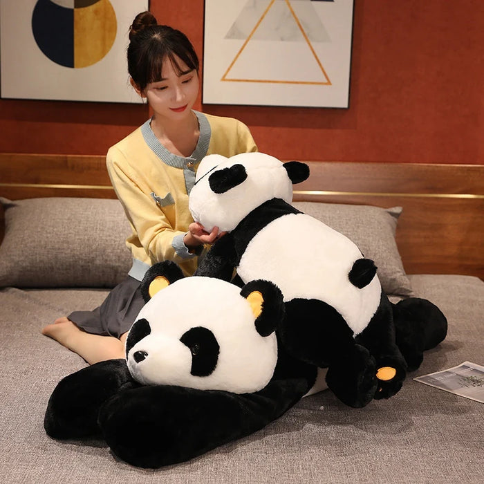 60 cm-120 cm Panda gigante giocattoli di peluche morbido cuscino per dormire cartone animato animale orso farcito bambola classica per bambini compleanno regali di Natale