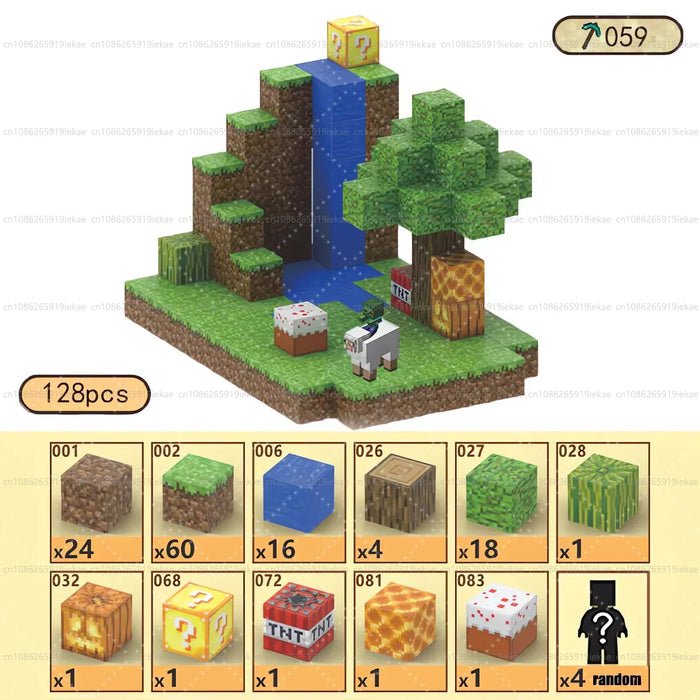 Blocchi magnetici Mine World Set cubo magnetico per ragazzo ragazza bambino età 3+ modello fai da te bambini stelo stelo giocattolo sensoriale regalo