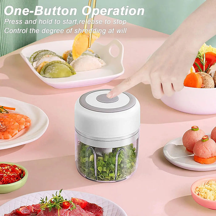 Tritatutto elettrico da cucina Mini tritatutto per aglio tritatutto portatile USB tritacarne tritacarne per gadget da cucina