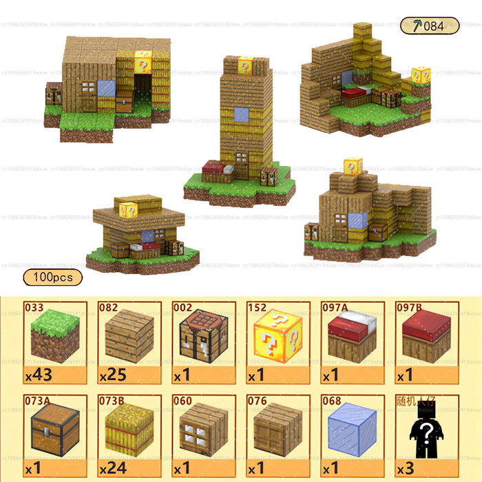 Blocchi magnetici Mine World Set cubo magnetico per ragazzo ragazza bambino età 3+ modello fai da te bambini stelo stelo giocattolo sensoriale regalo