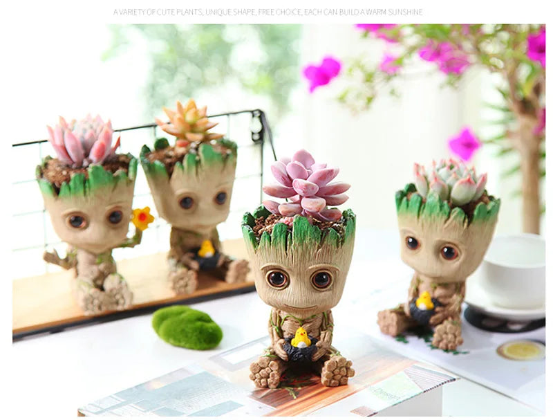 Decorazione della casa Artigianato Modello in miniatura Ufficio Desktop Display Cartoon Groot Figurine Artigianato Decor Albero Uomo Ornamento 5CM