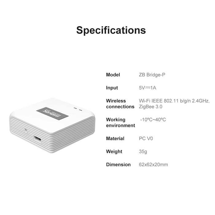 SONOFF SNZB-06P Zigbee sensore di presenza umana 5.8GHz Radar a microonde Smart Home Zigbee 3.0 bisogno Hub Zigbee tramite eWelink Alexa
