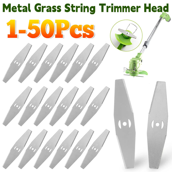 1-50PCS Sostituzione del tosaerba Lama in acciaio Metallo Erba String Trimmer Testa Palmare Rasaerba Raccordi Casa Giardino Utensili elettrici