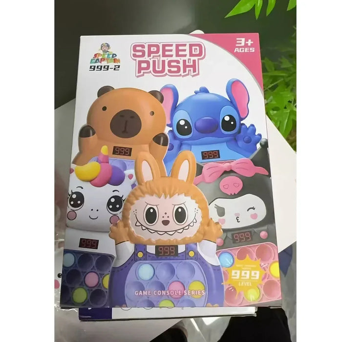 2025 Nuovo gioco di spinta rapida Pop Up Fidget Bubble Elettronico Pop it Pro Gioco leggero antistress Giocattoli per bambini adulti Regalo con scatola