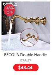 BECOLA Beccuccio per rubinetto a parete Beccucci quadrati e rotondi in ottone cromato/nero Accessori per rubinetti per doccia a cascata