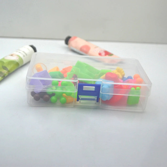5 scatole portaoggetti in plastica trasparente possono ospitare piccoli oggetti, piccoli giocattoli, decorazioni, piccole carte, oggetti ordinati, non disordinati