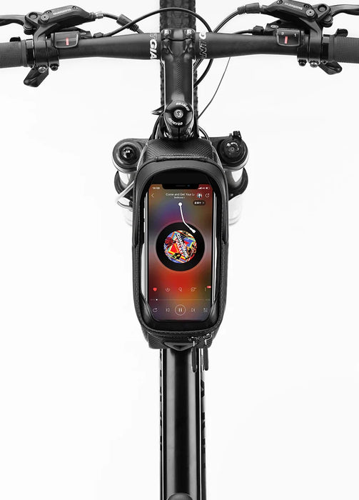 Borsa da bicicletta ROCKBROS borsa da ciclismo impermeabile con Touch Screen telaio del tubo anteriore superiore borsa da bici da strada MTB 6.5 custodia per telefono accessori per bici