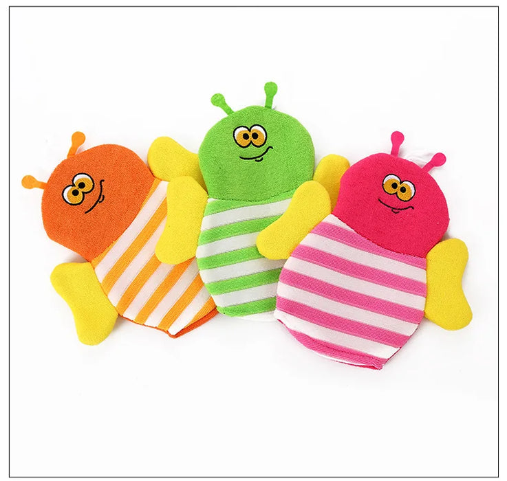 Guanti da bagno per bambini per bambini piccoli Spazzola da doccia a forma di animale dei cartoni animati Panno per il bagno per bambini Lavare il massaggio della doccia pulito