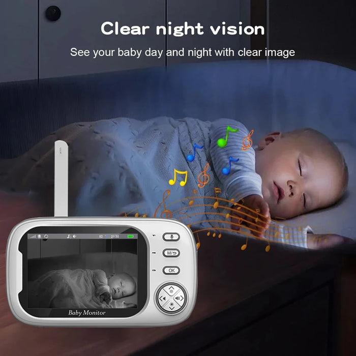Baby Monitor con fotocamera LCD da 3,5 pollici Babysitter elettronico Audio bidirezionale Visione notturna Video Baby Nanny Radio Meglio di VB603
